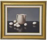 Still life painting by Alfred Jackson, oil on canvas, sold Dec 2024