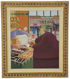 painting "Bakery by Sarah Jane Szikora, oil on canvas panel, sold Dec 2024