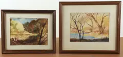 DE artist by Edward Grant, watercolor, sold Jan 2025