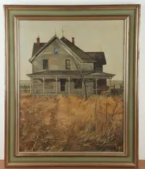 PA artist by Edward Slattery, oil painting "Abandoned", sold Jan 2025