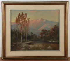 California Landscape Painting by Herbert Sartelle, oil on canvas, sold Jan 2025
