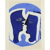 Le Couple by Georges Braque, 1963, lithograph in colors, sold Jun 2022
