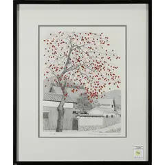 Tree Blossom by Ryohei Tanaka, 2000, etching, sold Jun 2022