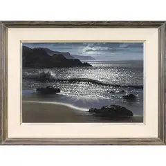 Seascape at Midnight by Nick Pasko, oil on canvas, sold Jun 2022