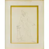 Harlequin and Dog by Fernando Casas Castanos, lithograph, sold Jun 2022