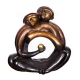 Embracing Couple by Anne Marie Paul, bronze sculpture, sold Jul 2022