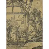 Die Geburt Christi," (circa 1510) by Albrecht Durer, woodcut, sold Jul 2022