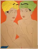 Untitled by Paul Jacoulet, woodcut in colors, sold Jul 2022