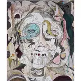 Mein Portrait im Jahre 2070 by Volker Hüller, 2007, etching and watercolor, sold Jul 2022