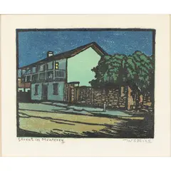 Untitled by William S. Rice, woodcut in colors, sold Jul 2022