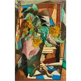Abstract Still Life by Ralph de Burgos, 1952, oil on board, sold Jul 2022