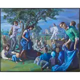 Pierrot and the Navy Yard by Lincoln Perry, 1982, oil on canvas, sold Jul 2022