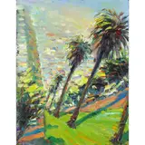 Untitled (Landscape) by Veerakeat Tongpaiboon, 1990s, oil on canvas, sold Jul 2022