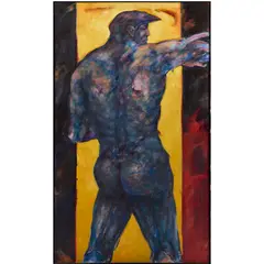 Heroic Figure by Daniel Owen Stolpe, 1995, oil and acrylic on canvas, sold Jul 2022