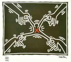(American School) by Keith Haring, lithograph, sold Jul 2020