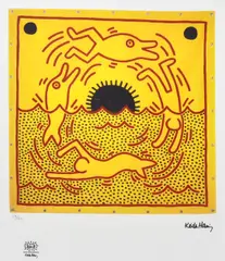 (American School) by Keith Haring, lithograph, sold Jul 2020