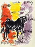 (Spanish School),"Espana by Pablo Picasso, lithograph  24" x 18", sold Jul 2020