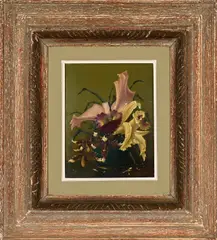 Still Life with Orchid by Lev Tchistovsky, oil on board, sold Oct 2023