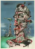 Self Portrait by Norman Clive Catherine, lithograph, sold Dec 2023