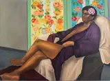 Figurative Portrait by Penny Purpura, Oil on Canvas, sold May 2024