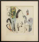 Untitled by Lynn Heitler, 1992, Monotype with Offset Lithography, sold May 2024