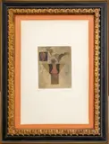 Fleurs a La Pomme de Pin by Brigitte Coudrain, Etching and Aquatint, sold May 2024