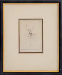 Ballerina Dancing by Troy Kinney, Etching, sold May 2024