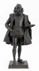William Shakespeare by Frederick William MacMonnies, Bronze Sculpture, sold May 2024