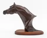 Untitled by Snell Johnson, Bronze Horse Bust Sculpture, sold May 2024