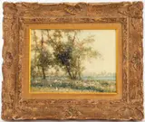 Landscape Scene by Andre Gisson, Oil on Canvas, sold May 2024