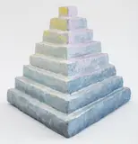Abstract Pyramid by Elfi Schuselka, Acrylic Wall-Hanging Sculpture, sold May 2024