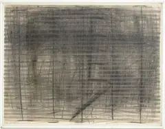 Abstract Grid by Moshe Kupferman, 1974, Mixed Media with Charcoal on Paper, sold May 2024