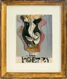 Lyre Bird" (Design for the Cover of Poetry London) by Ceri Richards, Ink, sold May 2024
