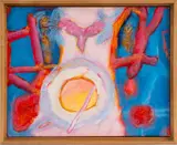 Dawn of E. Pluribus Dispersum by William Scharf, 1997, Oil on Panel, sold May 2024