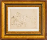 Rialto Bridge by William Meyerowitz, Ink on Paper, sold May 2024