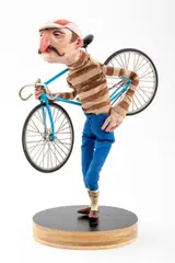 Le Cyclist by Christopher Sickels, 2016, Mixed Media Sculpture, sold May 2024