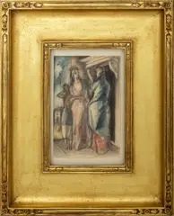 Mural Study by Simka Simkhovitch, Watercolor on Paper, sold May 2024