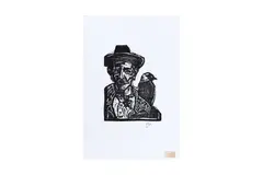 Untitled by Billy Childish, woodcut, offered Oct 2023