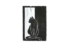 Untitled by Rachel Howard, woodcut, offered Oct 2023