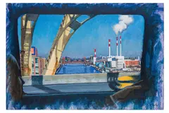 Preview: Barley Mow Centre by Robert O'Rorke, acrylic on canvas, offered Aug 2023