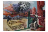Untitled by James Starr, mixed media on canvas, offered Aug 2023