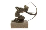 A patinated cast bronze figure of diana by Rudolf Henn, BRONZE, offered Aug 2023