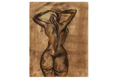 Untitled by Krishnaji Howlaji, oil, offered Jul 2023