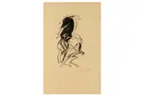 Untitled by Sunil Das, charcoal, offered Jul 2023