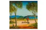 Untitled by Pro Hart, oil on board, offered Jul 2023