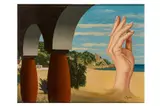 Untitled by George Spiro, oil on board, offered Jul 2023
