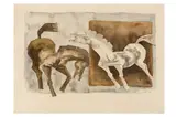 Untitled by M. F. Husain, watercolor, offered Jul 2023
