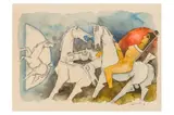 Untitled by M. F. Husain, watercolour, offered Jul 2023