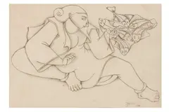Untitled by Satish Gujral, pencil on paper, offered Jul 2023