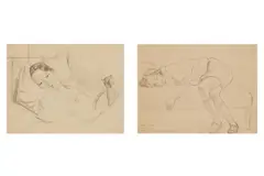 Untitled by John Buckland Wright, 1927, pencil on paper, offered Jul 2023
